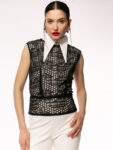 Vesta din Tull cu Broderie si Paiete