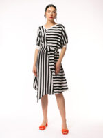 Rochie cu dungi alb negru Dress with black and white stripes - imagine 7