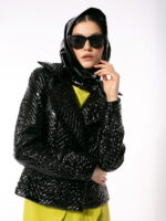 Jachetă Scurtă Cambrată din Latex