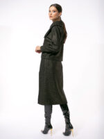 Jachetă Jackey cu Guler Supradimensionat și Peliculă Aurie - imagine 6