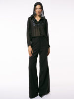 Bluza din voal cu platcă din paiete - imagine 3