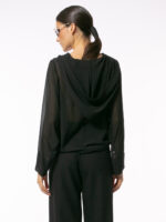 Bluza din voal cu platcă din paiete - imagine 5