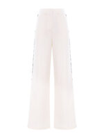 Pantaloni albi cu panglica - imagine 3