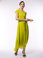 Rochie Veil Acid Lime - imagine 5