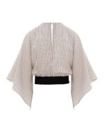 Bluza Kimono în Dungi cu Cordon - imagine 7
