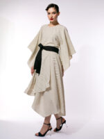 Bluza Kimono în Dungi cu Cordon