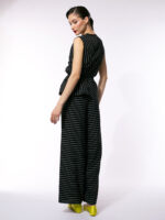 Bluză neagră din vascoză cu tiv asimetric - imagine 7