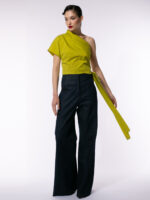 Bluza acid lime cu un umar - imagine 2