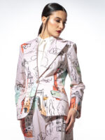 Sacou cu print supradimensionat Memories