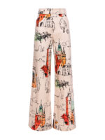 Pantaloni drepți cu print supradimensionat - imagine 6