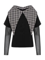 Bluză neagră din bumbac cu guler detașabil Chest - imagine 5