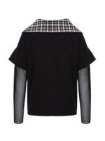 Bluză neagră din bumbac cu guler detașabil Chest - imagine 7