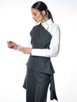 Vestă gri cu irizații aurii Cathrine - imagine 2