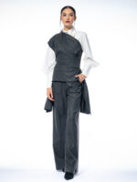 Vestă gri cu irizații aurii Cathrine - imagine 4