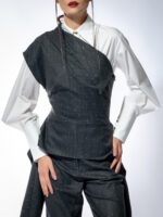 Vestă gri cu irizații aurii Cathrine - imagine 5