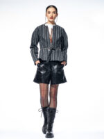 Jachetă din denim cu fermoar în talie Alice - imagine 5