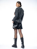 Jachetă din denim cu fermoar în talie Alice - imagine 4