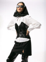 Corset negru din paiete - imagine 4