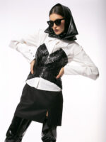 Corset negru din paiete