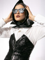 Corset negru din paiete - imagine 5