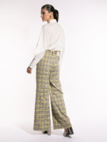 Pantaloni houndstooth galben - imagine 4