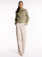 Jachetă Audrey houndstooth galben