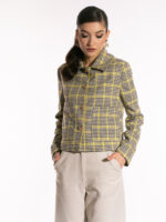 Jachetă Audrey houndstooth galben - imagine 4