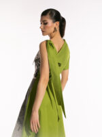Rochie lime duo din bumbac cu tiv asimetric - imagine 8