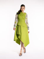 Rochie Leah cu mâneci din voal imprimat - imagine 3