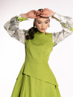 Rochie Leah cu mâneci din voal imprimat - imagine 4