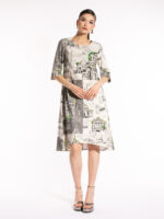 Rochie Marie cu print arhitectural - imagine 5