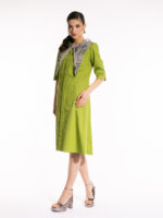 Rochie în A din bumbac cu guler detașabil - imagine 3