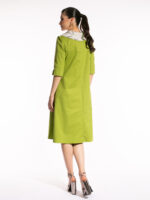 Rochie în A din bumbac cu guler detașabil - imagine 5