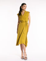 Rochie petrecută din tencel cu tiv asimetric - imagine 2