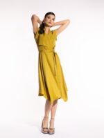 Rochie petrecută din tencel cu tiv asimetric - imagine 4