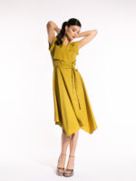 Rochie petrecută din tencel cu tiv asimetric - imagine 5