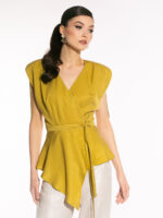 Bluză cu umeri supradimensionați - imagine 4