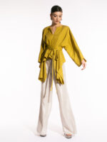 Bluză stil kimono Yellow Safari Gia - imagine 3
