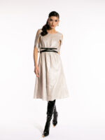 Rochie din in cu peliculă și guler detașabil (copie) - imagine 9