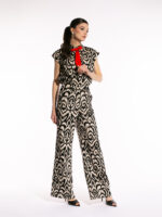 Cămașă din in cu print tribal - imagine 4