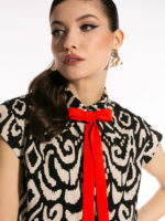 Cămașă din in cu print tribal - imagine 2