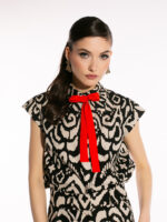 Cămașă din in cu print tribal