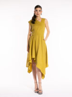 Rochie cu decolteu asimetric Yellow Safari