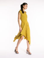 Rochie cu decolteu asimetric Yellow Safari - imagine 4